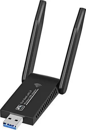 AJMRTC AC1300 USB 3.0 WiFi Adapter, 802.11ac Dual Band 2.4GHz & 5GHz Wireless Network Dongle with MU-MIMO, WiFi Adapter for Desktop PC, Laptop, Windows System AJMRTC AC1300 USB 3.0 WiFi Adapter, 802.11ac Dual Band 2.4GHz & 5GHz Wireless Network Dongle with MU-MIMO, WiFi Adapter for Desktop PC, Laptop, Windows System