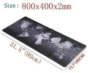 AJMRTC XX-Large World Map Gaming Mouse Pad, Extended Gaming Mouse Mat 800×400×2mm, Smooth Surface, Stitched Edges & Non-Slip Rubber Base for Gaming and Office AJMRTC XX-Large World Map Gaming Mouse Pad, Extended Gaming Mouse Mat 800×400×2mm, Smooth Surface, Stitched Edges & Non-Slip Rubber Base for Gaming and Office