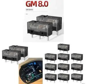 AJMRTC 10PCS Kailh Mouse Micro Switch Compatible with GM 8.0, Replacement Micro Switches for Gaming Mouse Repair AJMRTC 10PCS Kailh Mouse Micro Switch Compatible with GM 8.0, Replacement Micro Switches for Gaming Mouse Repair