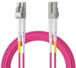 AJMRTC Duplex LC OM4 Multimode Fiber Patch Cable, 1 Meter LSZH Fiber Jumper, Support 10Gb/40Gb, Compatible with SFP Transceivers for Computer Fiber Network AJMRTC Duplex LC OM4 Multimode Fiber Patch Cable, 1 Meter LSZH Fiber Jumper, Support 10Gb/40Gb, Compatible with SFP Transceivers for Computer Fiber Network