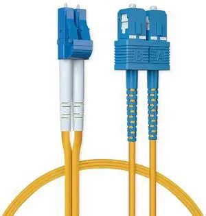 AJMRTC 2M Yellow OS2 Single Mode Duplex Fiber Patch Cable, SC to LC Fiber Optic Jumper Cord, LSZH 9/125m, Supports Gigabit & 10Gb Transmission for Network Equipment AJMRTC 2M Yellow OS2 Single Mode Duplex Fiber Patch Cable, SC to LC Fiber Optic Jumper Cord, LSZH 9/125m, Supports Gigabit & 10Gb Transmission for Network Equipment