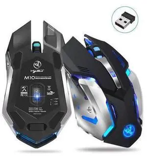 AJMRTC Black M10 Wireless Gaming Mouse, Built-in 600mAh Rechargeable Lithium Battery, Wireless Gaming Mice for Laptops, Notebooks and Desktop Computers AJMRTC Black M10 Wireless Gaming Mouse, Built-in 600mAh Rechargeable Lithium Battery, Wireless Gaming Mice for Laptops, Notebooks and Desktop Computers