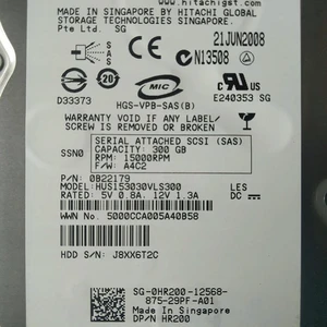 300GB 3.5" SAS 15000RPM 8MB Cache Vintage Internal Server Hard Drive, Model HUS153030VLS300 Part Number HR200 0HR200, LFF Enterprise SAS HDD, Storage Disk for Legacy Server Storage Upgrade & Hardware 300GB 3.5" SAS 15000RPM 8MB Cache Vintage Internal Server Hard Drive, Model HUS153030VLS300 Part Number HR200 0HR200, LFF Enterprise SAS HDD, Storage Disk for Legacy Server Storage Upgrade & Hardware