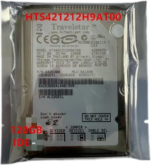 120GB 2.5" IDE 5400RPM 8MB Cache 9.5mm Vintage Notebook Internal Hard Drive, Model HTS421212H9AT00, Laptop PATA HDD, Storage Disk for Legacy Notebook Upgrade & Old Laptop Hardware Repair Replacement 120GB 2.5" IDE 5400RPM 8MB Cache 9.5mm Vintage Notebook Internal Hard Drive, Model HTS421212H9AT00, Laptop PATA HDD, Storage Disk for Legacy Notebook Upgrade & Old Laptop Hardware Repair Replacement