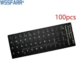 100Pcs/Lot Brazilian Keypad Label Stickers, Eco-Friendly Plastic Keyboard Layout Stickers for Laptop & Desktop Computer Keyboard Replacement 100Pcs/Lot Brazilian Keypad Label Stickers, Eco-Friendly Plastic Keyboard Layout Stickers for Laptop & Desktop Computer Keyboard Replacement