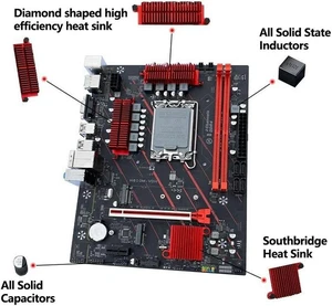 H610 mATX Desktop Motherboard H610M-VDH, LGA1700 Socket, Support DDR4 RAM up to 64GB, Mainboard for Intel 12th Gen i3 i5 i7 CPU, M.2 NVME HDMI DP Video Output, Stable Entry Office and Light Gaming PC H610 mATX Desktop Motherboard H610M-VDH, LGA1700 Socket, Support DDR4 RAM up to 64GB, Mainboard for Intel 12th Gen i3 i5 i7 CPU, M.2 NVME HDMI DP Video Output, Stable Entry Office and Light Gaming PC