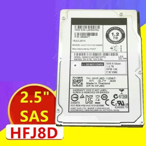 1.2TB 2.5" SAS 6Gb/s 10000RPM 64MB Cache Enterprise Server Hard Drive PN 0HFJ8D HFJ8D, Model HUC101212CSS600 Internal HDD, 100% Fully Tested for Server Storage Array Repair 1.2TB 2.5" SAS 6Gb/s 10000RPM 64MB Cache Enterprise Server Hard Drive PN 0HFJ8D HFJ8D, Model HUC101212CSS600 Internal HDD, 100% Fully Tested for Server Storage Array Repair