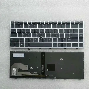US Layout Backlit Laptop Keyboard with Pointing Stick & Silver Frame, Replacement for HP EliteBook 840 G5, Also Compatible with 846 G5 / 745 G5, P/N L14377-001, Spill Resistant Business Notebook Key A US Layout Backlit Laptop Keyboard with Pointing Stick & Silver Frame, Replacement for HP EliteBook 840 G5, Also Compatible with 846 G5 / 745 G5, P/N L14377-001, Spill Resistant Business Notebook Key A