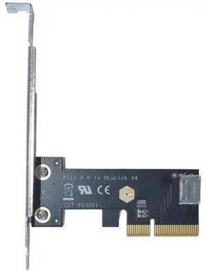 PCIe 4.0 x4 to Oculink SFF-8612 Internal SFF-8611 Adapter Card for NVMe SSD, GPU, eGPU PCIe 4.0 x4 to Oculink SFF-8612 Internal SFF-8611 Adapter Card for NVMe SSD, GPU, eGPU