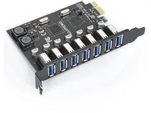PCIE USB 3.0 Card 7 Ports PCI Expree to USB Expansion Card Super Speed 5Gbps PCI-e USB3 Hub Controller Adapter for Windows 11/10/8/7/XP/Vista PCIE USB 3.0 Card 7 Ports PCI Expree to USB Expansion Card Super Speed 5Gbps PCI-e USB3 Hub Controller Adapter for Windows 11/10/8/7/XP/Vista