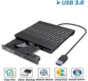 External CD DVD Drive, USB 3.0 Portable Burner Optical Drive CD RW DVD RW Superdrive Compatible for MacBook Pro Air iMac Laptop Notebook (Color: Black) External CD DVD Drive, USB 3.0 Portable Burner Optical Drive CD RW DVD RW Superdrive Compatible for MacBook Pro Air iMac Laptop Notebook (Color: Black)