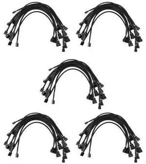 50PCS 4 Pin PWM Fan Extension Power Cable Connector Case Male To Female Extending Cables Compatible With 4 Pin/3Pin Fan 50PCS 4 Pin PWM Fan Extension Power Cable Connector Case Male To Female Extending Cables Compatible With 4 Pin/3Pin Fan