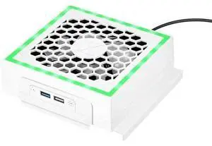 LED Cooling Fan 3 Gears Adjustable 5V 2.4A Cooling Fan Atmosphere Light Decoration Gaming Accessories for Xbox Series S LED Cooling Fan 3 Gears Adjustable 5V 2.4A Cooling Fan Atmosphere Light Decoration Gaming Accessories for Xbox Series S