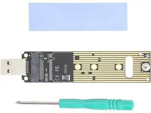 NVMe to USB Adapter RTL9210 Chip M.2 PCIe M Key HDD Case with USB Cable Pouch New SSD to to USB 3.1 Type A Reader(Without Adapter) NVMe to USB Adapter RTL9210 Chip M.2 PCIe M Key HDD Case with USB Cable Pouch New SSD to to USB 3.1 Type A Reader(Without Adapter)