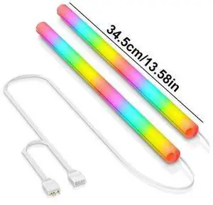 2PCS Liquid Water Cooling Light-Emitting Tube Silicone 5V 3Pin ARGB Water Cooling Hose Tube Luminous Sleeve PC Case Decorative 2PCS Liquid Water Cooling Light-Emitting Tube Silicone 5V 3Pin ARGB Water Cooling Hose Tube Luminous Sleeve PC Case Decorative