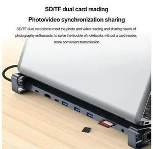 USB C Adapter SD/TF Card Reader RJ45 Gigabit Ethernet 3.5mm AUX HDMI-compatible 4K 3 USB 3.0 5Gbps Data Ports for Macbook USB C Adapter SD/TF Card Reader RJ45 Gigabit Ethernet 3.5mm AUX HDMI-compatible 4K 3 USB 3.0 5Gbps Data Ports for Macbook
