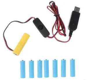 QC3.0 USB Power Cable 5V 6V 9V 12V Power Supply Cord with Converter Wire Replace 4-8pcs LR6 AM3 AA QC3.0 USB Power Cable 5V 6V 9V 12V Power Supply Cord with Converter Wire Replace 4-8pcs LR6 AM3 AA