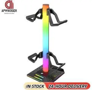 RGB Headphone Display Rack Touch Control Head Mounted Headphone Stand Rack Glow Dual USB Ports Charging for Universal Headphone RGB Headphone Display Rack Touch Control Head Mounted Headphone Stand Rack Glow Dual USB Ports Charging for Universal Headphone