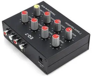 7 Band Equalizer 3.5mm Jack Dual Channel Audio Headset Amplifier 12dB High Bass Adjustment for Mobile Phone Game Console 7 Band Equalizer 3.5mm Jack Dual Channel Audio Headset Amplifier 12dB High Bass Adjustment for Mobile Phone Game Console