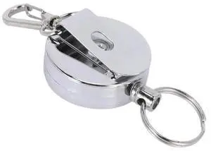 18 Pcs Stainless Silver Retractable Key Chain Recoil Keyring Heavy Duty Steel 18 Pcs Stainless Silver Retractable Key Chain Recoil Keyring Heavy Duty Steel