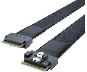 24G Internal SlimSAS SFF-8654 to SFF-8654 8i PCIE4.0 Cable for High-Density Servers & NVMe Storage, 85-ohm, 0.75~0.8m(2.46~2.62ft) 24G Internal SlimSAS SFF-8654 to SFF-8654 8i PCIE4.0 Cable for High-Density Servers & NVMe Storage, 85-ohm, 0.75~0.8m(2.46~2.62ft)