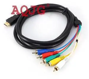 5FT HDMI Male to 5 RCA RGB Audio Video AV Adapter Cable Cord Wire HDMI to RCA cable av cables 5FT HDMI Male to 5 RCA RGB Audio Video AV Adapter Cable Cord Wire HDMI to RCA cable av cables