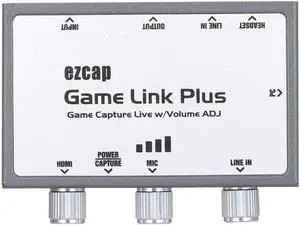 Game Link Plus Game Video Capture Box 1080P Capture Card Maximum Support 2160P HD Video Input/Output w/ Volume Adjustment Knobs Game Link Plus Game Video Capture Box 1080P Capture Card Maximum Support 2160P HD Video Input/Output w/ Volume Adjustment Knobs