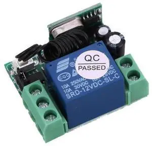 Wireless Remote Control Switch DC12V 10A 433MHz Transmitter with Receiver Wireless Remote Control Switch DC12V 10A 433MHz Transmitter with Receiver