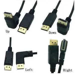 90 Degree DP Cable Up Down Left Right Angled DisplayPort Male to Display Port Male Extension Computer Cable 90 Degree DP Cable Up Down Left Right Angled DisplayPort Male to Display Port Male Extension Computer Cable