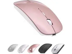 Rechargeable Wireless Mouse for MacBook Pro/ Air,Bluetooth Mouse for Laptop/PC/Mac/iPad pro/Computer rose gold Rechargeable Wireless Mouse for MacBook Pro/ Air,Bluetooth Mouse for Laptop/PC/Mac/iPad pro/Computer rose gold