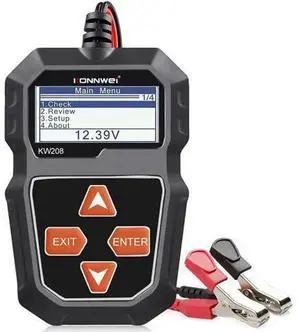 Car Battery Tester, KONNWEI KW208 Battery Tester , Test The Health of 12 Volt Systems, Works for Cars, Trucks, RVs, Golf Carts, Easy to Read Car Battery Tester, KONNWEI KW208 Battery Tester , Test The Health of 12 Volt Systems, Works for Cars, Trucks, RVs, Golf Carts, Easy to Read