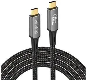 USB4 Cable, with Thunderbolt 4 Cable, 240W Charging, 40Gbps Data, 8K @ 60Hz 4K120Hz HDR, PD3.1, USB C to USB C Cable, M1 M2 M3 SSD Laptops Monitor 3M USB4 Cable, with Thunderbolt 4 Cable, 240W Charging, 40Gbps Data, 8K @ 60Hz 4K120Hz HDR, PD3.1, USB C to USB C Cable, M1 M2 M3 SSD Laptops Monitor 3M