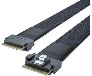 24G Internal SlimSAS SFF-8654 to SFF-8654 8i SAS 4.0 Cable for High-Density Servers & NVMe Storage, 100-ohm, 0.5-m(1.6ft) 24G Internal SlimSAS SFF-8654 to SFF-8654 8i SAS 4.0 Cable for High-Density Servers & NVMe Storage, 100-ohm, 0.5-m(1.6ft)