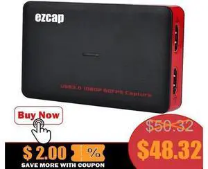 Ezcap 261 1080P 60fps Audio Video Capture Card fr iOS Phone Game HD Camera Recording Box HDMI to USB 3.0 PC Live Streaming Plate Ezcap 261 1080P 60fps Audio Video Capture Card fr iOS Phone Game HD Camera Recording Box HDMI to USB 3.0 PC Live Streaming Plate