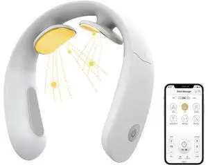 Intelligent Neck Massager, Wireless Electric Pulse Neck Massager-Portable 3D Travel Neck Massage Equipment with Heating + Vibration + Impulse Function, Use at Home, Car, Office and Travel Intelligent Neck Massager, Wireless Electric Pulse Neck Massager-Portable 3D Travel Neck Massage Equipment with Heating + Vibration + Impulse Function, Use at Home, Car, Office and Travel