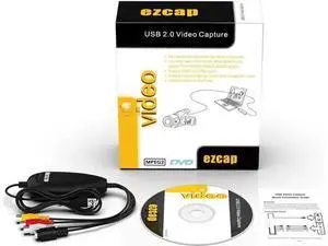 ezcap172 USB2.0 Analog Video Capture VHS to DVD Tape to Digital Converter ezcap172 USB2.0 Analog Video Capture VHS to DVD Tape to Digital Converter