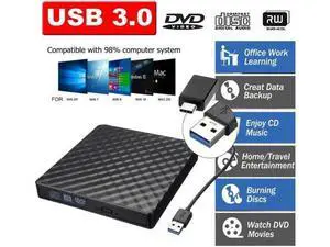 External DVD RW CD Writer USB3.0/USB-C Slim Carbon Grain Drive Burner Reader Player Reader For PC Laptop Optical Drive External DVD RW CD Writer USB3.0/USB-C Slim Carbon Grain Drive Burner Reader Player Reader For PC Laptop Optical Drive