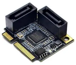2 Ports Mini PCI-E PCI Express to SATA 3.0 adapter Converter Hard Drive Extension Card Add On Cards for Windows Mac Linux OS 2 Ports Mini PCI-E PCI Express to SATA 3.0 adapter Converter Hard Drive Extension Card Add On Cards for Windows Mac Linux OS