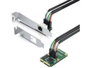Mini PCIe Gigabit Ethernet Network Card, Single RJ45 Port, 1G NIC Compare to Intel I210AT, with LED Light, 30-cm Cable Length, Mini Pice Interface, not for M.2 Mini PCIe Gigabit Ethernet Network Card, Single RJ45 Port, 1G NIC Compare to Intel I210AT, with LED Light, 30-cm Cable Length, Mini Pice Interface, not for M.2