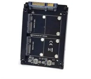 Dual MSATA Mini-SATA SSD Card JBOD Raid0 Span Bridge to 2.5inch SATA Combo HDD Disk Drive Enclosure Dual MSATA Mini-SATA SSD Card JBOD Raid0 Span Bridge to 2.5inch SATA Combo HDD Disk Drive Enclosure