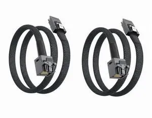SFF-8643 to SFF-8087 Mini SAS HD Cable with Sideband, Compatible with 12Gbps SAS Drives and 6Gbps SAS/SATA Drives, 0.8-m(2.62ft), 2 Pack SFF-8643 to SFF-8087 Mini SAS HD Cable with Sideband, Compatible with 12Gbps SAS Drives and 6Gbps SAS/SATA Drives, 0.8-m(2.62ft), 2 Pack