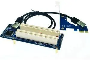 PCI-E Express X1 to Dual PCI Riser Extender Card with Low Profile Bracket PCI-E Express X1 to Dual PCI Riser Extender Card with Low Profile Bracket