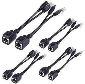 4 Pairs Passive POE Injector & POE Splitter Kit, 10/100Mb/s RJ-45 Port Power Over Ethernet 4 Pairs Passive POE Injector & POE Splitter Kit, 10/100Mb/s RJ-45 Port Power Over Ethernet