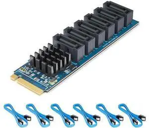M.2 (M Key) to 6xSATA Adapter, with 6 SATA Cables, SATA3.0, NO-Riad, for Desktop PC Support SSD and HDD M.2 (M Key) to 6xSATA Adapter, with 6 SATA Cables, SATA3.0, NO-Riad, for Desktop PC Support SSD and HDD