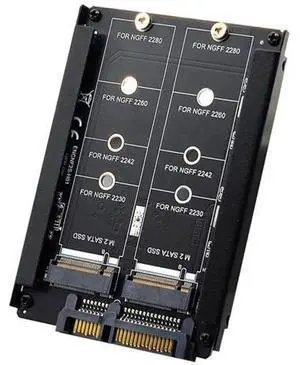 Dual NGFF B+M Key M.2 SSD Card JBOD Raid0 Span Bridge to 2.5inch SATA Combo HDD Disk Drive Enclosure Dual NGFF B+M Key M.2 SSD Card JBOD Raid0 Span Bridge to 2.5inch SATA Combo HDD Disk Drive Enclosure