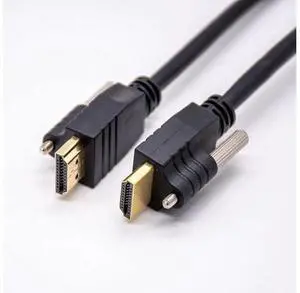 HDMI Male to Male Straight Conversion Cable with Screws Length 5Meter HDMI Male to Male Straight Conversion Cable with Screws Length 5Meter