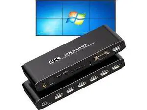 4K Video Wall Controller 2x3, 4K@30Hz HDMI Video Wall Processor with RS232 Supports 14 Display Modes: 1x1, 1x2, 1x3, 1x4, 1x5,1x6, 2x1, 2x2, 2x3, 3x1, 3x2, 4x1,5x1, 6x1 - 1 HDMI Input & 6 HDMI Output 4K Video Wall Controller 2x3, 4K@30Hz HDMI Video Wall Processor with RS232 Supports 14 Display Modes: 1x1, 1x2, 1x3, 1x4, 1x5,1x6, 2x1, 2x2, 2x3, 3x1, 3x2, 4x1,5x1, 6x1 - 1 HDMI Input & 6 HDMI Output