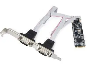 2 Port RS-232 DB9 Serial M.2 B+M Key Controller Card SI-ADA15069 2 Port RS-232 DB9 Serial M.2 B+M Key Controller Card SI-ADA15069