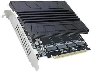 Quad NVMe SSD PCIe Adapter, 4 M.2 NVMe SSD to PCI-e 4.0 3.0 x16 Card with HeatSink Support 2230 2242 2280 NVMe SSD (PCI-e 16X Bifurcation Required) Quad NVMe SSD PCIe Adapter, 4 M.2 NVMe SSD to PCI-e 4.0 3.0 x16 Card with HeatSink Support 2230 2242 2280 NVMe SSD (PCI-e 16X Bifurcation Required)