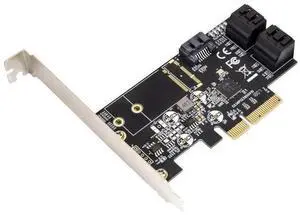 Internal 5 Port Non-Raid SATA III 6GB/S Pci-E X4 Controller Card for Desktop PC Support SSD and HDD with Low Profile Bracket. JMB585 Chipset SI-PEX40139 Internal 5 Port Non-Raid SATA III 6GB/S Pci-E X4 Controller Card for Desktop PC Support SSD and HDD with Low Profile Bracket. JMB585 Chipset SI-PEX40139